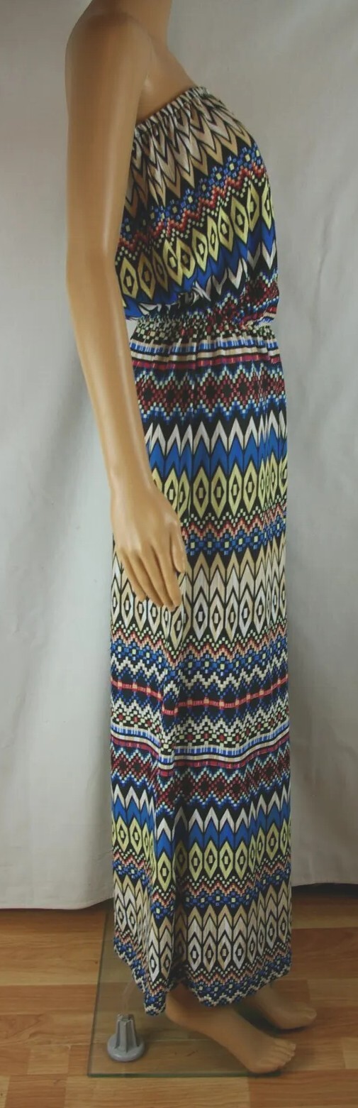 Manhattan Blues Multi- Colored Patterned Straples… - image 7