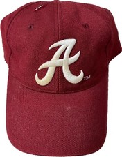 Vintage 90s Alabama Crimson Tide College World Series Wool Size 7 1/8 Fitted Hat