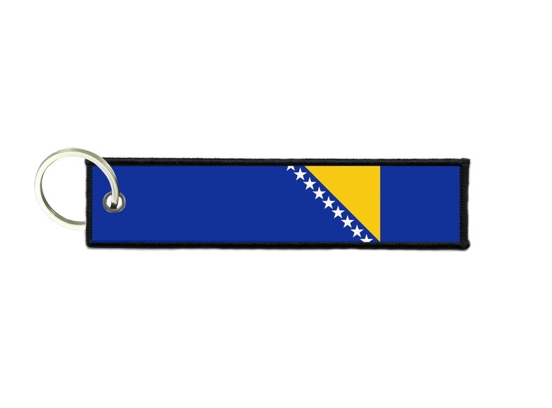 Porte-clés Brodé Patch Drapeau Bosnie - Multicouleur - Tissu - Neuf Avec étiquettes
