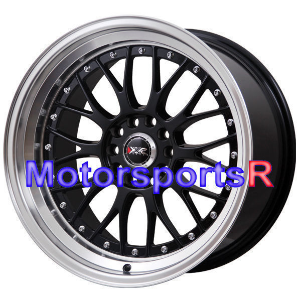 XXR 521 Black Machine Lip 18 Rims Wheels Staggered Fits 98 Nissan