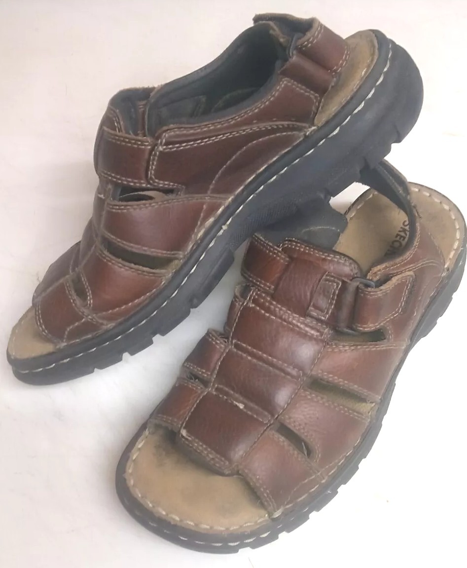 Skechers Sandals Mens Size 9 Red Brown 60395 F-50 | eBay
