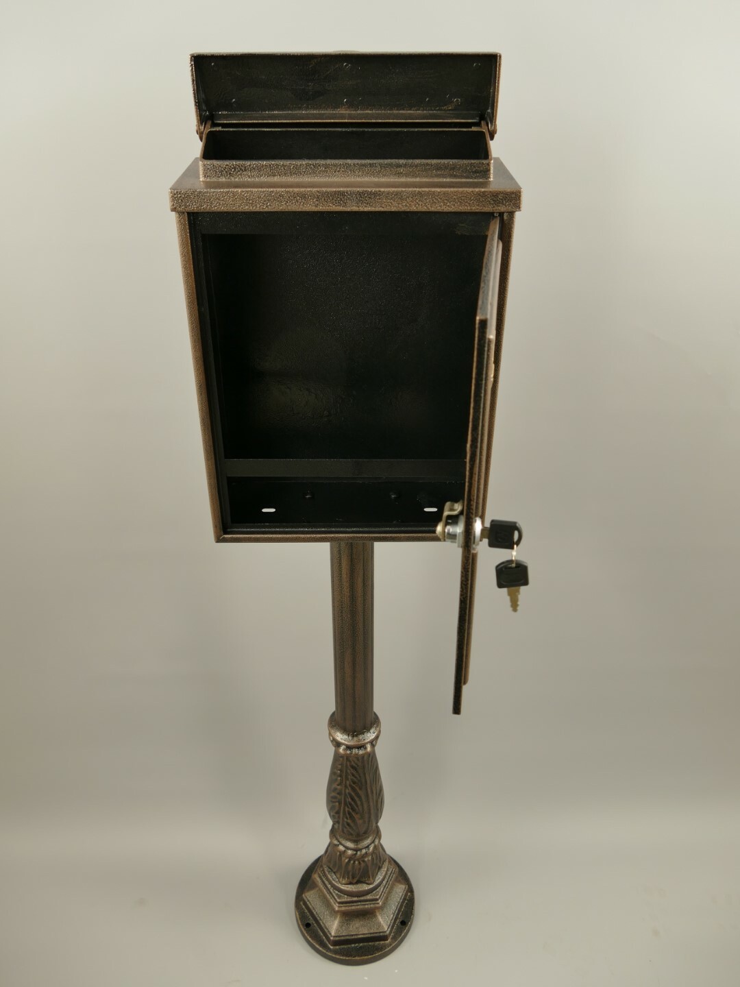BRIEFKASTEN Fuß Ständer braun NOSTALGIE - LOOK Jugendstil Postkasten Letterbox Populaire nieuwe baan