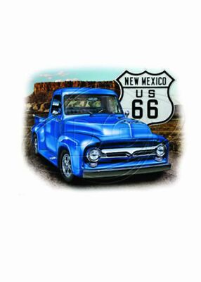 Adult DryBlend  T-Shirt - (FORD PICK UP, ROUTE 66 - TRUCK - HOT ROD)