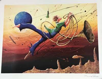 Marcus Glenn Floatin With The Mojo Plate Signed Music Serigraph Art Print 2009