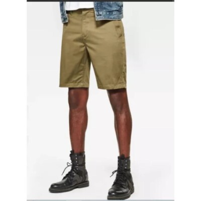 G-Star Herren Short Grün Micro Twill 5 Pocket Mens Straight Chino 1/2 Sage