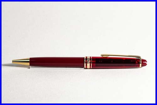 1980er MONTBLANC Rot & Transparent 164 Kugelschreiber DEMONSTRATOR Meisterstück