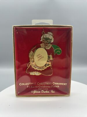 Gloria Duchin 24 Karat Gold Tone To Grandma With Love Ornament New Old Stock