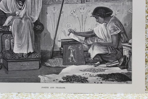ORIGINAL EARLY 1900'S LITHOGRAPHS OF 1878 ECTHING JOSEPH & PHARAOH 11"X8.5" - Picture 4 of 7