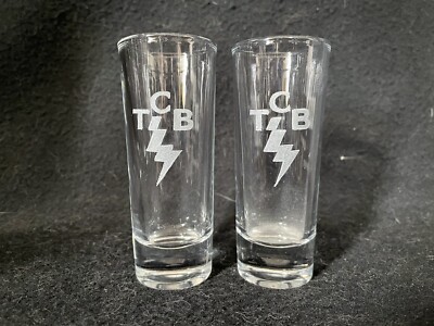 TCB Shooter Hand Etched (with a Dremel) 2 Oz. Shooter Shot Glasses!