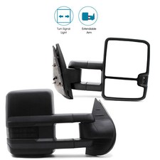 Towing Mirrors Manual Fold For 2007-2012 Chevy Silverado 2500 3500 Lhrh Black Towing Mirrors Manual Fold For 2007-2012 Chevy Silverado 2500 3500 Lhrh Black
