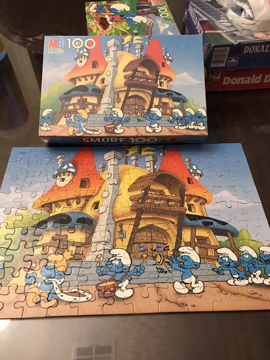 Vtg 1982 SMURF 100 PIECE JIGSAW PUZZLE MILTON BRADLEY #4190-7