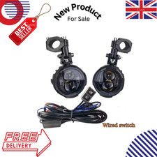 Pair 100W Motorcycle Headlight Fog Lights Led Auxiliary Driving Light Spotlight