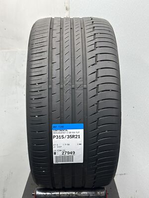 1 Used  P315/35R21 Continental PremiumContact 6 SSR Run Flat  111 Y - 7/32 