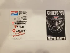Kansas City Chiefs 1991 NFL Football Pocket Schedule - Price Chopper