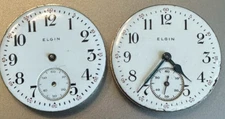 Lot of TWO 2   ELGIN 3/0 Size  417 M. 2 Pocket Watch MOVEMENTS Parts Repair A-14