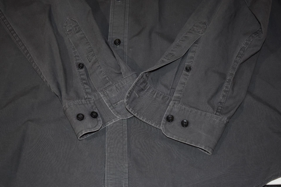 Merona -  Long Sleeve Button Down Dress Shirt Clssic Fit - Gray - Size L/G - Image 3 of 4