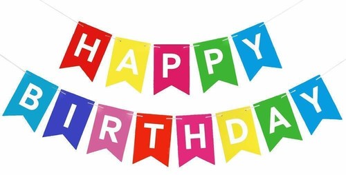 Happy Birthday Banner glitter Gold Letter Flag Birthday Party Decorations - Picture 11 of 18