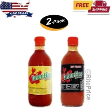 Valentina 1 Black Extra Hot & 1 Yellow Hot Label Sauce12.5 Oz.(2 Pack) Free Ship
