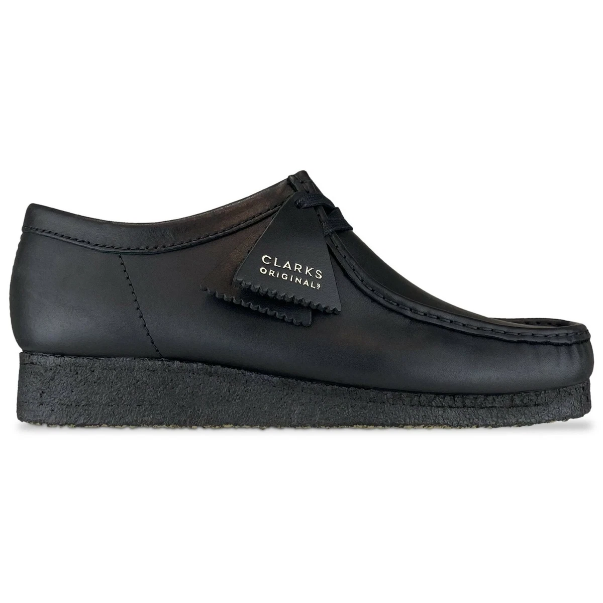 patata diario Goma de dinero Clarks Originals Mens Shoes - Wallabee Shoes - Black Leather | eBay