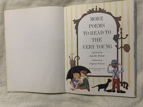 MORE POEMS TO READ TO THE VERY YOUNG Josette Frank, Dagman Wilson 1968 HARD - Imagen 6 de 12