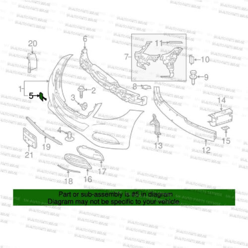 FRONT TOW COVER 2228850024 For Mercedes Benz S-Class W222 S550/600 2014-2017 - Picture 2 of 17
