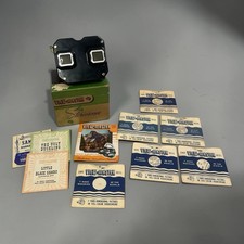 Vintage Sawyer's View-Master Viewer Bakelite - Black - 1940's 50's USA With Box