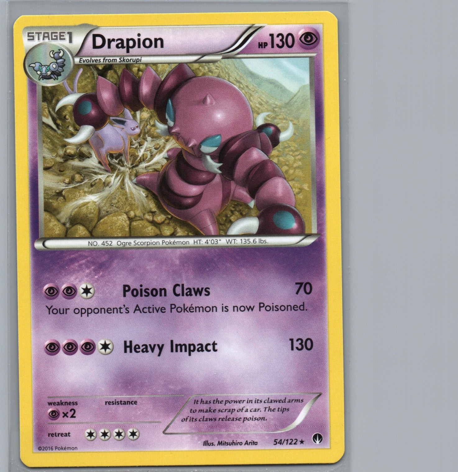 Drapion | 54/122 Rare | XY - BREAKpoint | NM