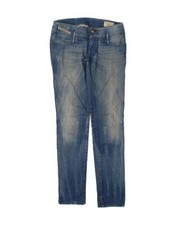 Jeans DIESEL donna Matic slim W27 L32 blu cotone HR08