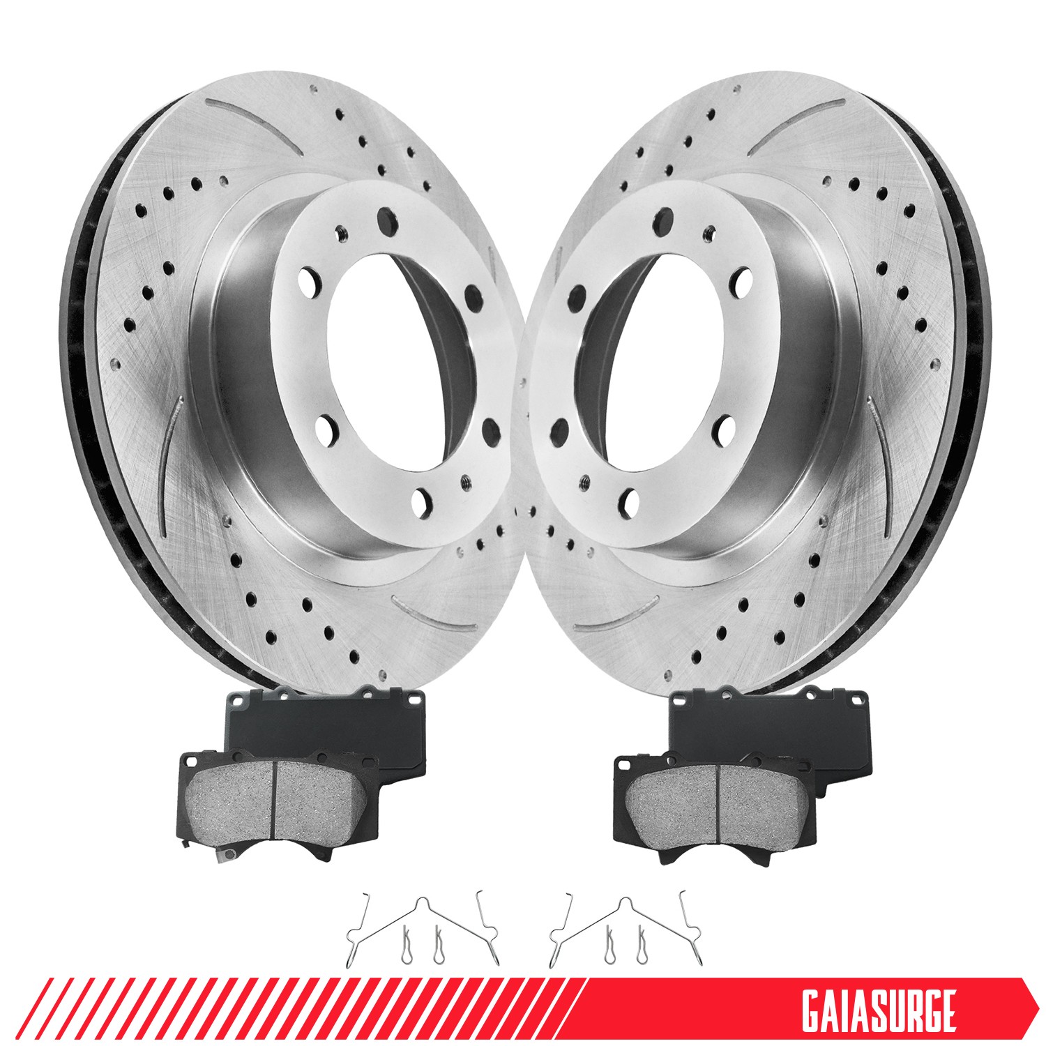 Front Brake Rotors Ceramic Brake Pads Kit for 2005-2020 2021 Toyota ...