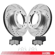 Front Brake Rotors Ceramic Brake Pads Kit for 2005-2020 2021 Toyota Tacoma 6 Lug