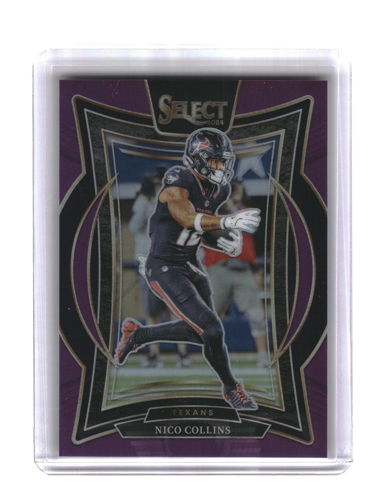 2024 Panini Select #86 Nico Collins Purple Prizm #/75