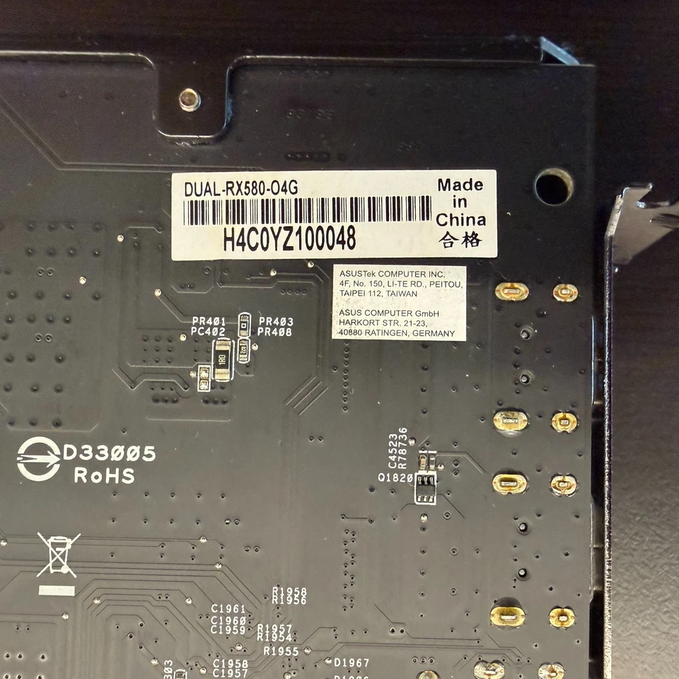 ASUS AMD Radeon RX 580 4GB GDDR5 Graphics Card (DUAL-RX580-O4G) - Image 4 of 4