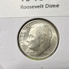 1948-D Denver Roosevelt Dime 10C Variety D BU Coin Uncertified