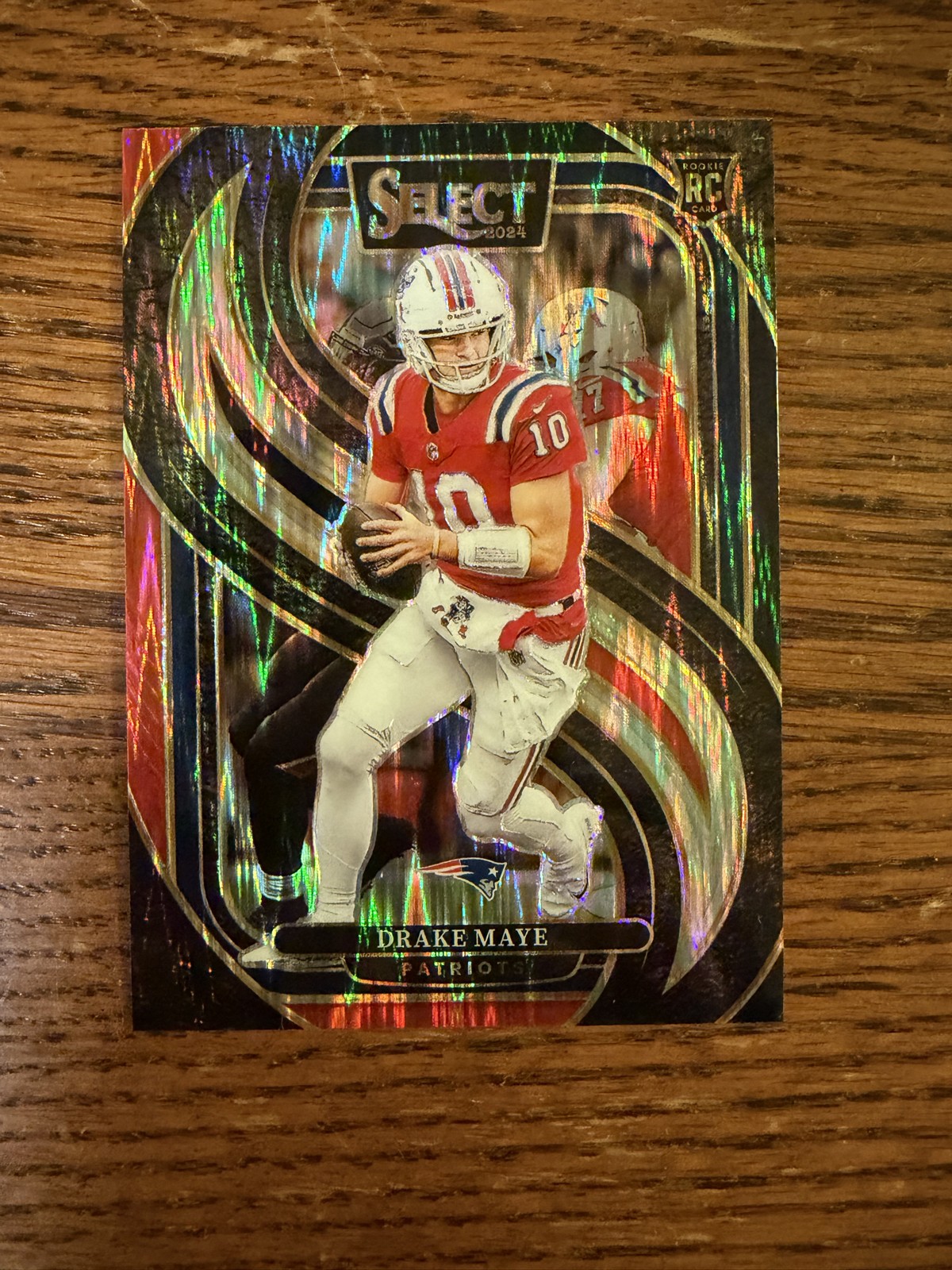 2024 Select Premier Level Drake Maye #113 Red & Blue Shock (RC) Patriots Rookie