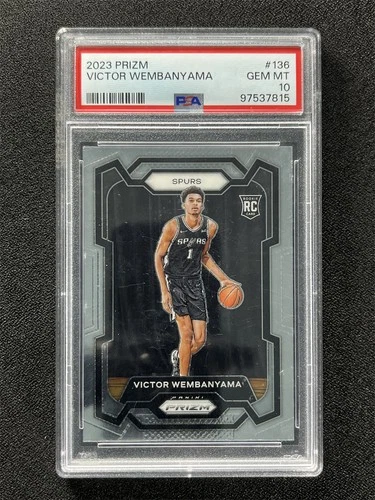 2023-24 Panini Prizm Victor Wembanyama #136 Base Rookie RC PSA 10 GEM MT &07072