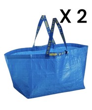 IKEA LARGE BLUE BAG Shopping Grocery Laundry Storage Tote Bags Strong FRAKTA