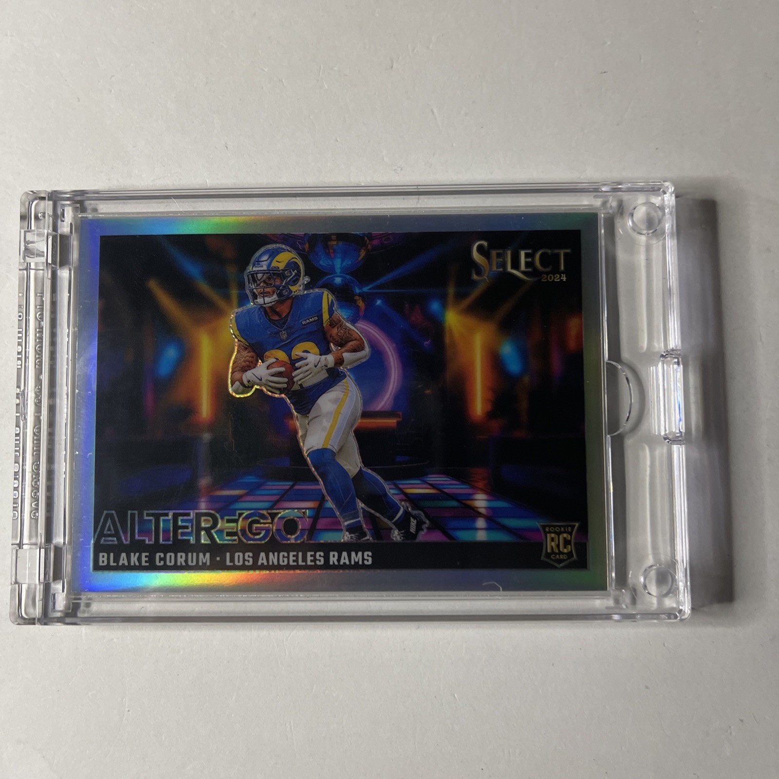 2024 Panini Select Blake Corum RC Alter Ego Case Hit #25 SSP Rams