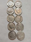 Lot of 10 - U.S. 90% Silver Roosevelt Dimes 1960- 1964 P D XF $1 Face #44