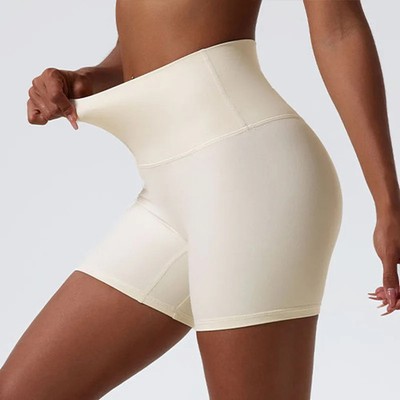 Soft Fabric Yoga Shorts High Waist Gym Leggings Workout Cycling Fitness