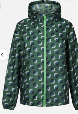 Regatta Orla Kiely Green Waterproof Pack-It Jacket - Size 10 uk RRP £70 bnwt
