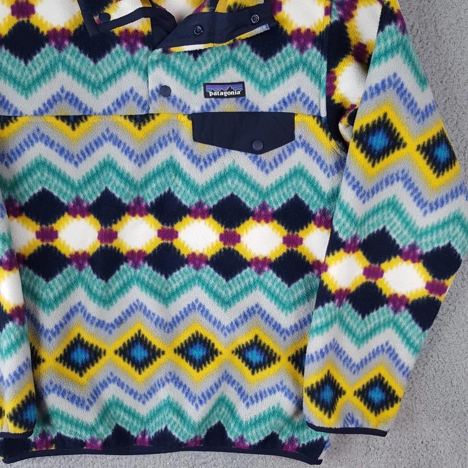 Patagonia Synchilla Snap-T Aztec Pullover Fleece Women's S Hiking Outdoor Jacket - Изображение 3 из 4