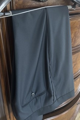 TED BAKER  JOSH  Forrest Green Trim Fit  JOSH  Wool Tuxedo Pant SZ 32 Regular