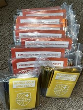 10 Swiss Safe Emergency Thermal Blankets 52”x82”