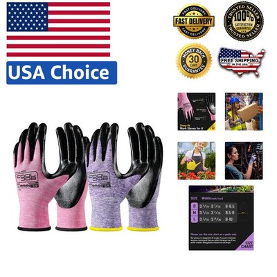 20 Pairs Ladies Nitrile Dipped Work Gloves - Non-Slip & Oil-Resistant Comfort