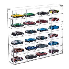 Acrylic Display Case for 164 Scale Hot Wheels Storage, 6 Levels 24 Slots Car
