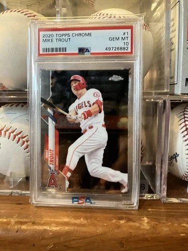 2020 TOPPS CHROME MIKE TROUT #1 PSA GEM MT 10