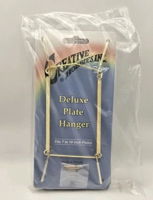 Vintage Creative Hobbies Deluxe Plate Hanger Fits 7 10 Inch Plates Lot Of 3 Gold