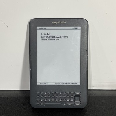 Amazon Kindle Keyboard 3rd Generation *TESTED & WORKING*