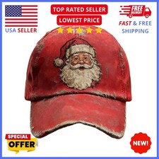 Santa Claus Print Baseball Cap Christmas Red Funny Vintage Baseball Hats