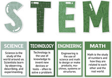 STREAM Science Bulletin Board Set STREAM Classroom Decors Scientist Poster Gear